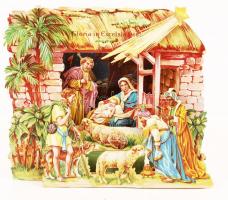 1906 Betlehem, szétnyitható litho, 22x19 cm