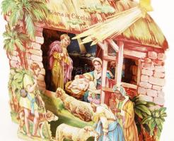 1906 Betlehem, szétnyitható litho, 22x19 cm