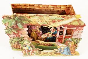 1906 Betlehem, szétnyitható litho, 22x19 cm