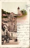 Salzburg, electrical elevator, Schwarzen mann Gasthaus, published by G. Baldi (EK)