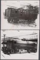 Cca 1940 4 db vagonokról készült fotó, 13×17 cm