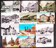 12 db modern fotó villamosokról, 10×16 cm