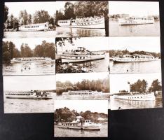 Cca 1970 10 db fotó, folyami hajók az NDK-ból, 10×14 cm