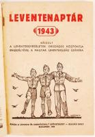 1943 Leventenaptár, készült a magyar leventeifjúság számára, 159p