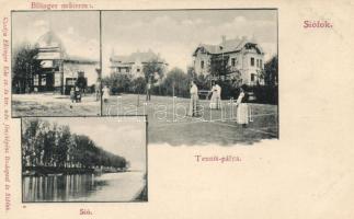 Siófok, Ellinger Ede műterme, Teniszpálya; kiadja Ellinger Ede