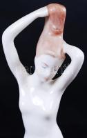 Aquincumi fésülködő akt, kézzel festett, hibátlan, jelzett, m:22 cm