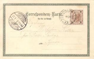 1898 Katzelsdorf, Bahnhof / railway station litho (EK)