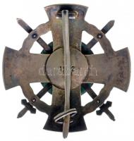 1943. "A Magyar Szent Korona-rend tisztikeresztje hadidíszítménnyel és kardokkal" zománcoz...