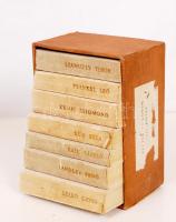 Életek és korok I-VII. Minikönyv sorozat kiadói tékában: Frankel Leó, Kun Béla, Kunfi Zsigmond, Landler Jenő, Rajk László, Szabó Ervin, Szamuely Tibor. Bp., 1974, Akadémiai kiadó. Kiadói papírkötés, erősen kopottas állapotban.