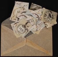 Régi osztrák okmánybélyegek 3 pergamen zacskóban