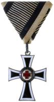 Németország 1871-1918. Német Lovagrend Mária Keresztje (Marianus Kereszt) mellszalaggal és "*" jelzéssel T:2 Germany 1871-1918. Teutonic Marian Cross of the German Knight Order with "*" mint mark C:XF
