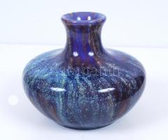 Jelzett angol kerámia kis váza, hibátlan, m:10 cm