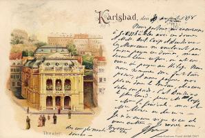 Karlsbad Theater Litho