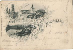 1898 Mariazell, Eralf-see, floral (small tear)