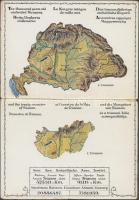Az ezeréves egységes Magyarország és a trianoni béke szörnyszülöttje; kiadja az Urmánczy Akció / map, irredenta, folding card