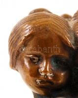 Szecessziós pecsétnyomó, réz, m:10 cm