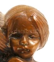 Szecessziós pecsétnyomó, réz, m:10 cm