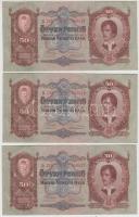 1932. 50P (3x) sorszámkövető T:I (apró szamárfül) Adamo P14