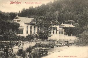 Karlovy Vary, Karlsbad; Parthie beim Kaiserpark