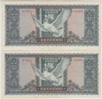 1945. 10.000.000P (2x) sorszámkövető T:II-,III
Adamo P26