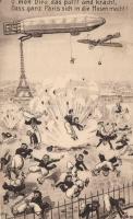 Paris, Zeppelin attack, humour s: Zahl