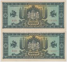 1946. 100.000MP (2x) sorszámkövető T:II-
Adamo P30