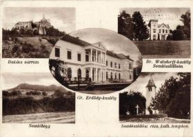 Somlószőlős, Br. Watzdorff-kastély, Gr. Erdődy-kastély, Bakács várrom (EK)