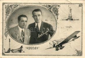 1931 Justice for Hungary, Endrész György, Wilczek Sándor, transatlantic flight (EB)