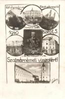 Szatmárnémeti, Secondary school, Roman catholic church, Calvinist church, Horthy, Pannonia hotel, vissza So. Stpl