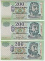 2003-2007. 200Ft klf évszám T:I (az egyiken apró papírtörés)
Adamo F53C, F53E, F53G2