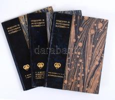 3 db olasz útikönyv: Collezione di Monografie Illustrate: Ugo Fleres: La campagnia Roma, P. Molmenti -d D. Mantovani: Le isole della Laguna Veneta, P. Molmenti: Venezia. Bergamo, 1910.  Aranyozott félbőr kötésben / In half-leather binding
