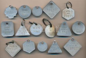 Ausztria / Bécs 1981-1995. Kutyabárca (16xklf) T:vegyes
Austria / Vienna 1981-1995. Dog label (16xdi...