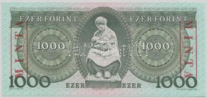 1992. 1000Ft piros "MINTA" felülnyomással és perforációval, "D 00000396" T:I
Ada...