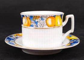 Hollóházi Apollo porcelán 6 személyes teás készlet, teljes, hibátlan, jelzett