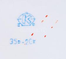 Jelzett női fejes váza, kézzel festett, hibátlan, m:25 cm, d:13,5 cm