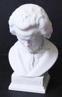 Herendi Beethoven mellszobor, fehér mázas, jelzett, hibátlan, m:19 cm