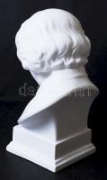 Herendi Beethoven mellszobor, fehér mázas, jelzett, hibátlan, m:19 cm
