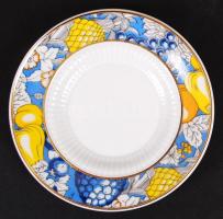 Hollóházi Apollo porcelán kézzel aranyozott 6 személyes mokkás készlet, teljes, hibátlan, jelzett