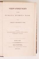 Publius Ovidius Naso: Wevandlungen - Johann Heinrich Voss. I.-II. Braunschweig 1829. Friedrich Vieweg. Korabeli, aranyozott félvászon kötésben / In half-linen binding