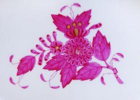 Herendi Apponyi mintás cigarettás készlet, kézzel festett, hibátlan, jelzett, eredeti dobozában, 23×...