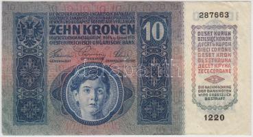 1915. 10K felülbélyegzés nélkül T:II-
Adamo K11