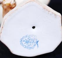 Herendi madárka, kézzel festett, jelzett, hibátlan, m:12,5 cm, h:9,5 cm