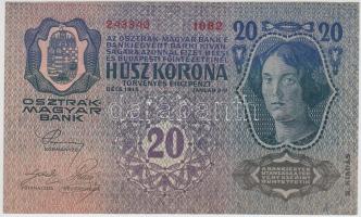 1913. 20K II. kiadás, felülbélyegzés nélkül T:I- Adamo K18