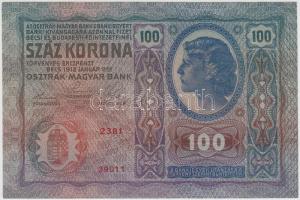 1912. 100K felülbélyegzés nélkül T:I Adamo K28