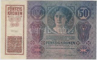 1914. 50K felülbélyegzés nélkül T:I- tűlyuk
Adamo K24
