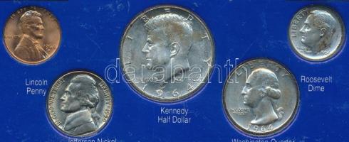 Amerikai Egyesült Államok 1964. 1c + 5c + 1d Ag + 1/4$ Ag + 1/2$ Ag "Elnökök kollekció" sz...