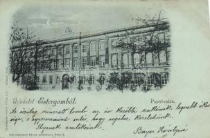 1899 Esztergom, Papnövelde; Schwiedernoch Károly műintézete (levágott / cut)