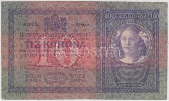 1904. 10K felülbélyegzés nélkül T:III tűlyukak  Adamo K10