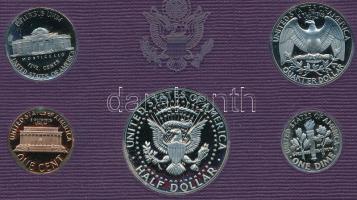Amerikai Egyesült Államok 1985. 2c-1/2$ (5xklf) szettben és díszcsomagolásban T:PP USA 1985. 1 Cent - 1/2 Dollar (5xdiff) in set and in souvenir packing C:PP