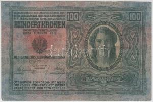 1912. 100K piros "MAGYARORSZÁG" körbélyegzővel T:III
Adamo K28B